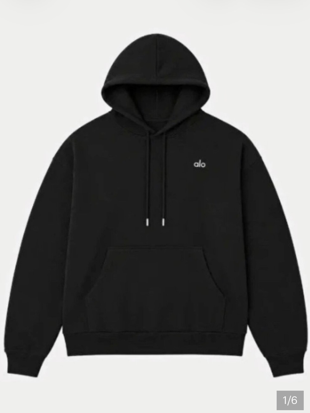 Alo YOGA Hoodie black unisex  lounge sweatshirt drawstring nwt XS small large
